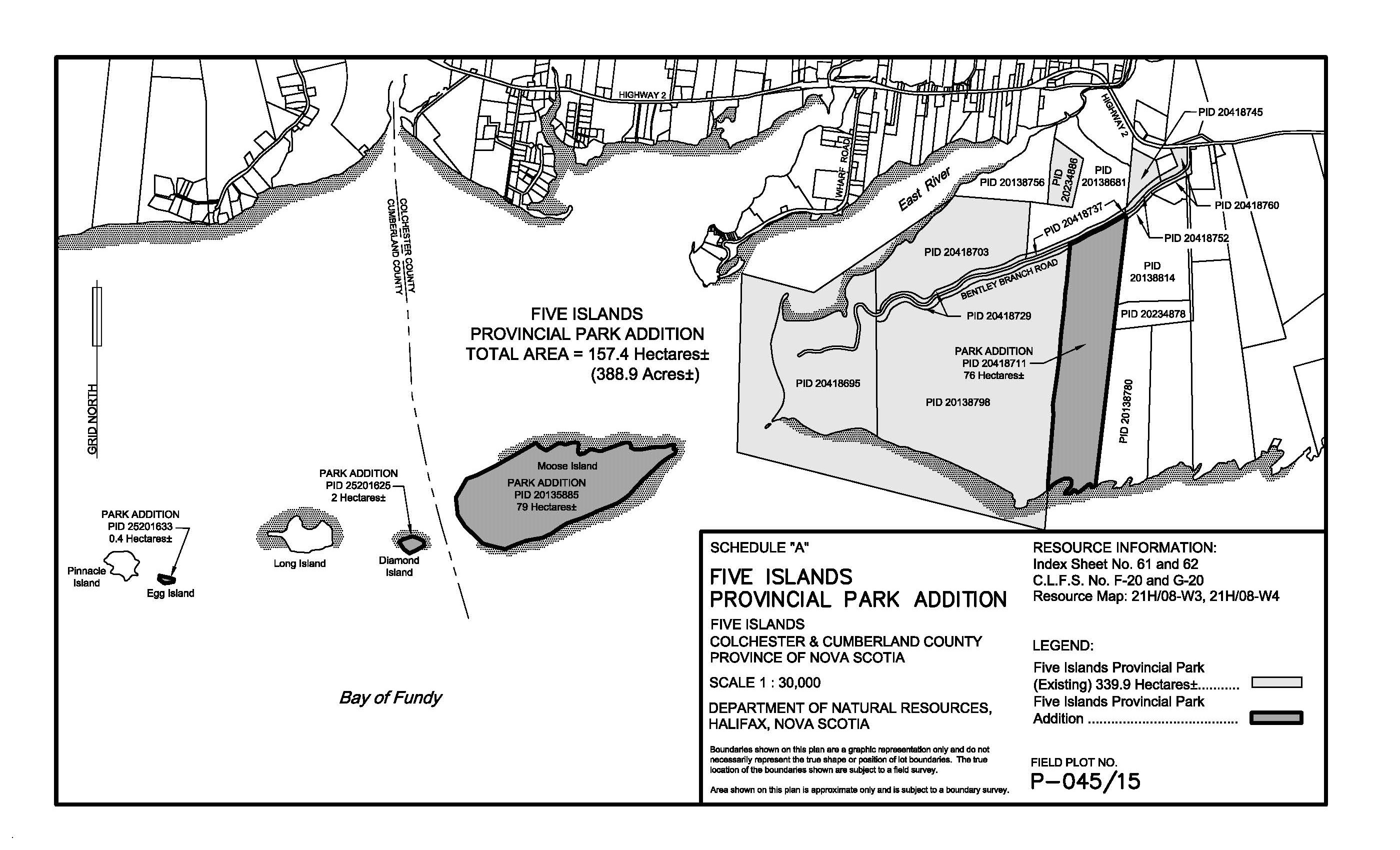 Addition to Five Islands Provincial Park